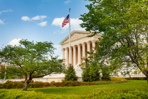 supreme court of the USA, flag over