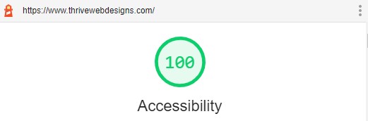 thrive web designs accessibility score