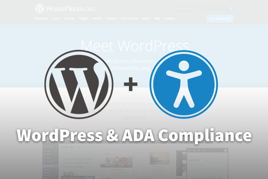 wordpress and ada compliance logos